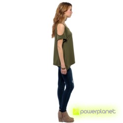 Camisa Verde Ombro Descoberto - Item1
