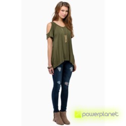 Camisa Verde Ombro Descoberto - Item2