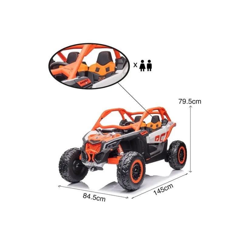 Can AM Maverick UTV Buggy XXL 24V Pantalla MP4 Naranja - Coche eléctrico para niños - Ítem8