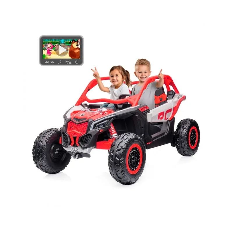 Can AM Maverick UTV Buggy XXL 24V Display MP4 Rouge - Voiture électrique pour enfants - Ítem7
