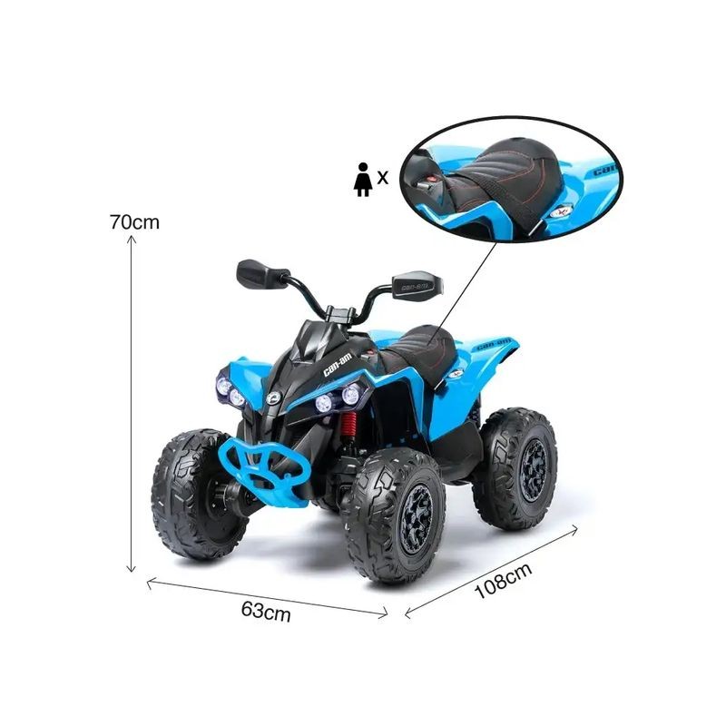 Quad para crianças Can Am Renegade 24V Azul - Carro elétrico para crianças - Item10