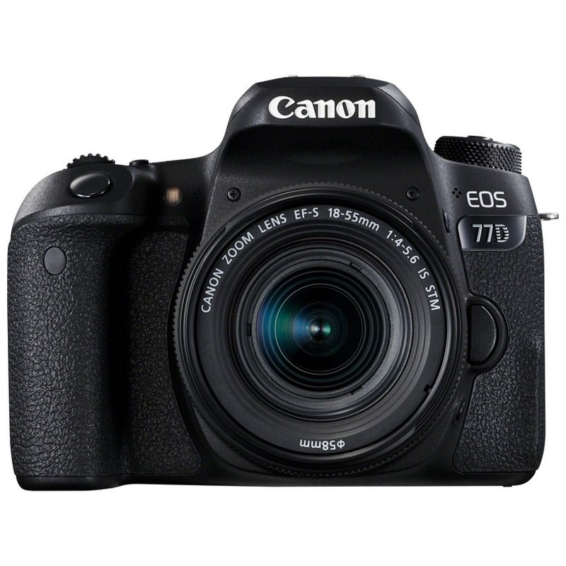 Canon EOS 77D + EF-S 18-55 IS STM - Color negro