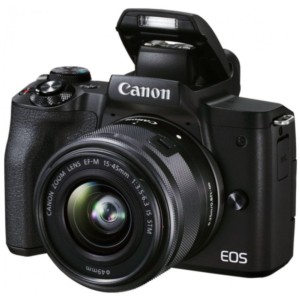 Canon EOS M50 Mark II + M15-45 24,1 MP Preto - Câmera reflex