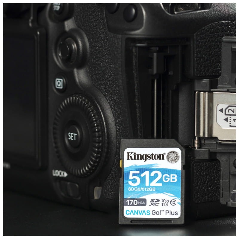 Kingston Canvas Go! Plus 512 GB Clase 10 UHS-I U3 V30 Negro / Turquesa - Tarjeta SD - Ítem2