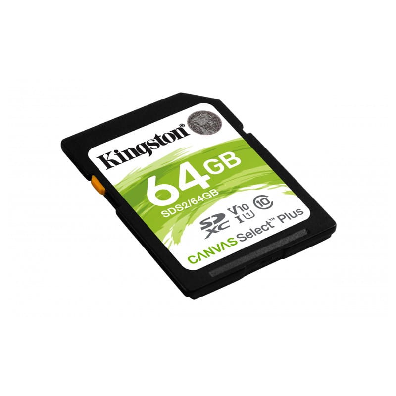 Kingston Canvas Select Plus 64 GB Class 10 UHS-I U1 V10 Vert / Blanc - Carte SD - Ítem1