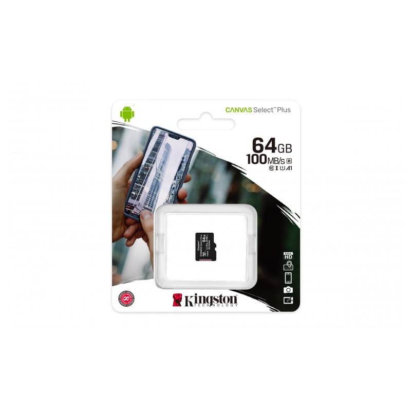 Kingston Canvas Select Plus 64 GB Class 10 UHS-I U1 V10 Noir - Carte microSD - Ítem2