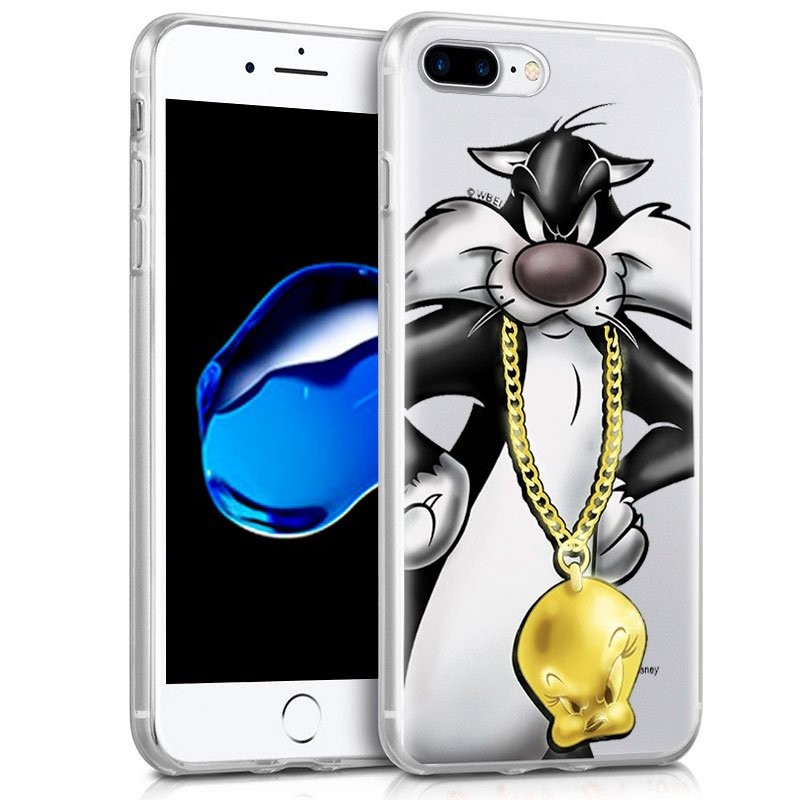 Capa de silicone com print Silvestre de Cool para iPhone 8 Plus