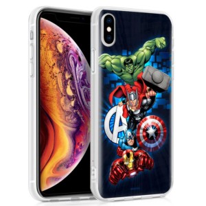 Funda de silicona con print Avengers de Cool para iPhone XS Max