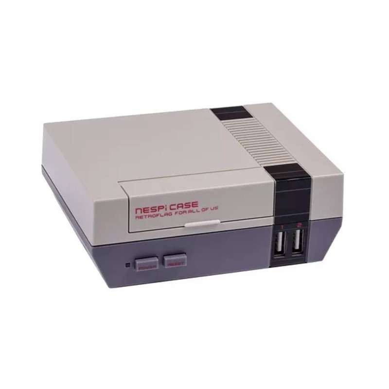 Carcaça Retro NES Nespi 3B / 2B - Compatível com os modelos Raspberry PI: Raspberry PI 3 Modelo B, Raspberry PI 2 Modelo B e Raspberry PI 1 Modelo B +