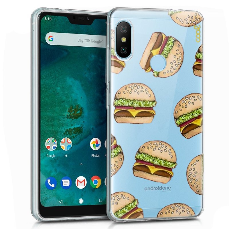 Funda de silicona con print Clear Burger de Cool para Xiaomi Mi A2 Lite - Ítem