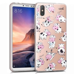 Funda de silicona con print Clear Vacas de Cool para Xiaomi Mi Max 3