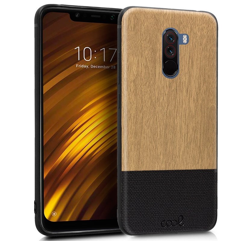 Funda de silicona con print Madera Beige de Cool para Pocophone F1