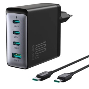 Joyroom JR-TCG04 GaN Ultra 100W Noir - Quadruple chargeur