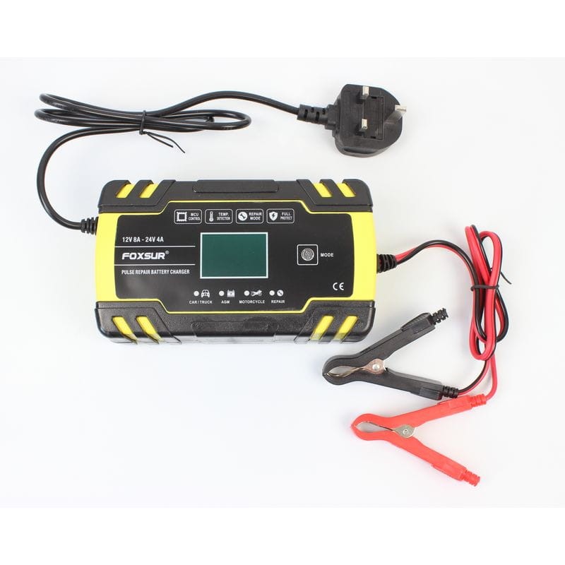 Cargador Automático de Batería de Coche 12V 10A 24V 5A Amarillo - Ítem1