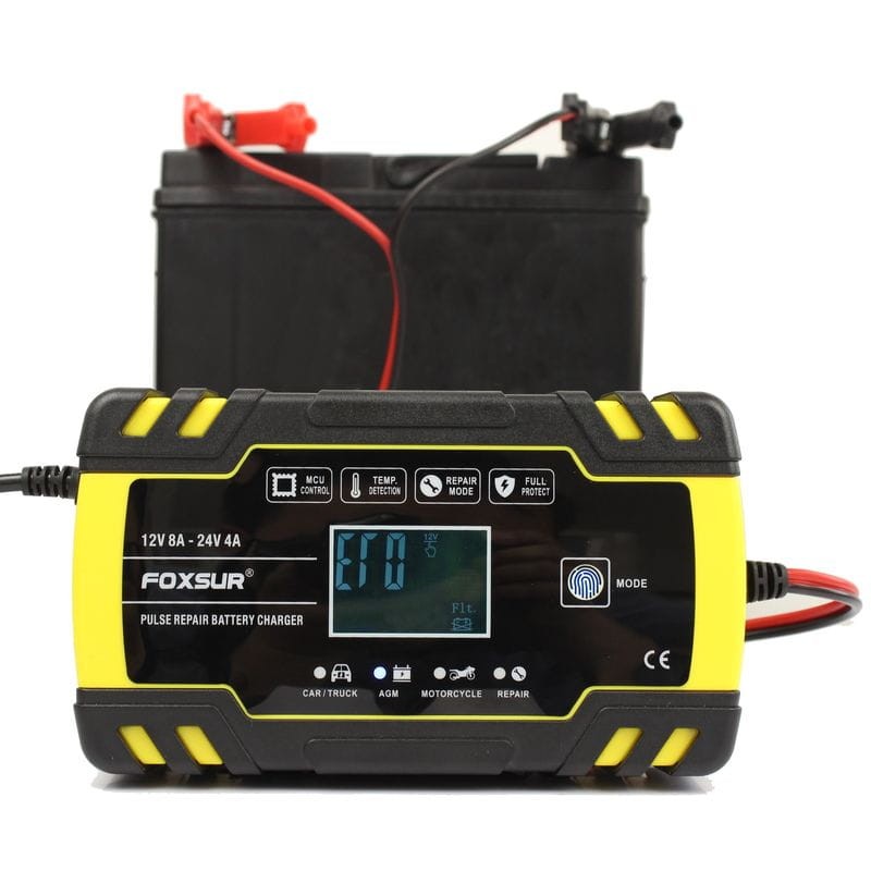 Cargador Automático de Batería de Coche 12V 10A 24V 5A Amarillo - Ítem5