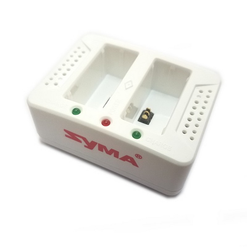 Carregador Duplo Syma X25W - Acessório Drone - Branco