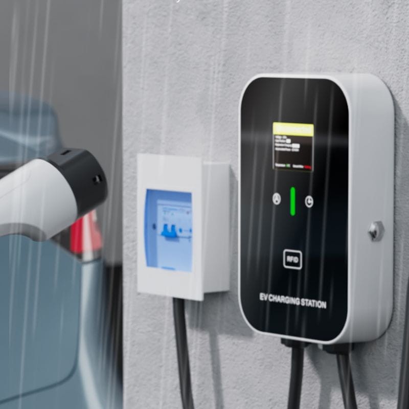Borne de recharge pour véhicule électrique 32A/22KW/10M + prise industrielle Noir - Chargeur EV de type 2 - Ítem1