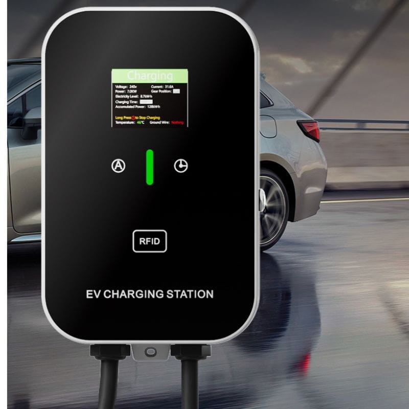Borne de recharge pour véhicule électrique 32A/22KW/10M + prise industrielle Noir - Chargeur EV de type 2 - Ítem2
