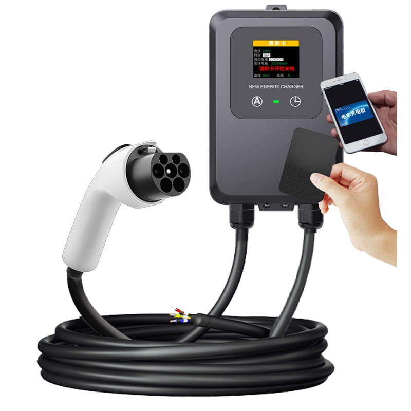 Borne de recharge pour véhicule électrique 32A/7.0KW/10M Noir - Chargeur EV Type 2 - Ítem1