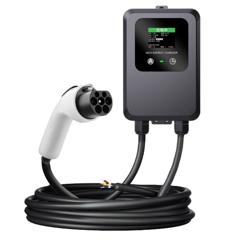 Borne de recharge pour véhicule électrique 32A/7.0KW/10M Noir - Chargeur EV Type 2 - Ítem