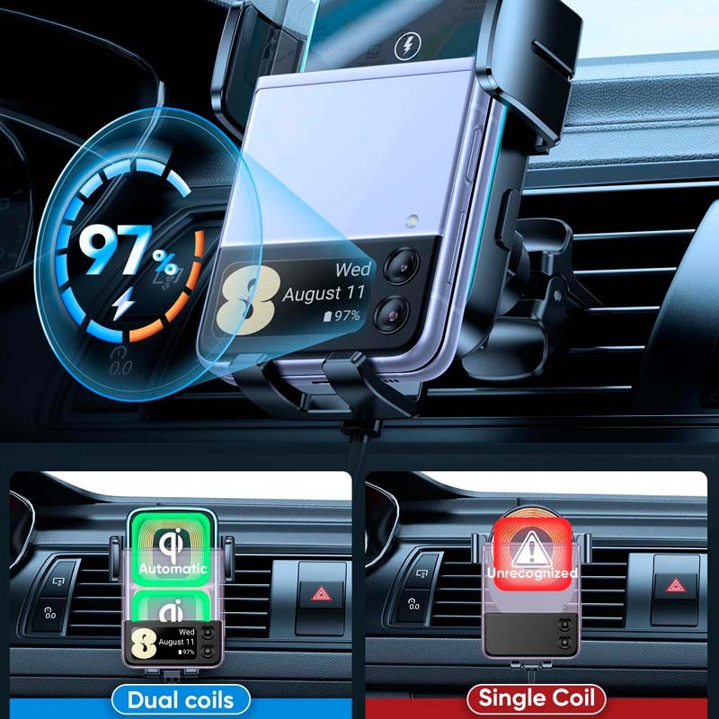 Carregador Sem Fio para Carro Joyroom JR-ZS246 15W - Item1