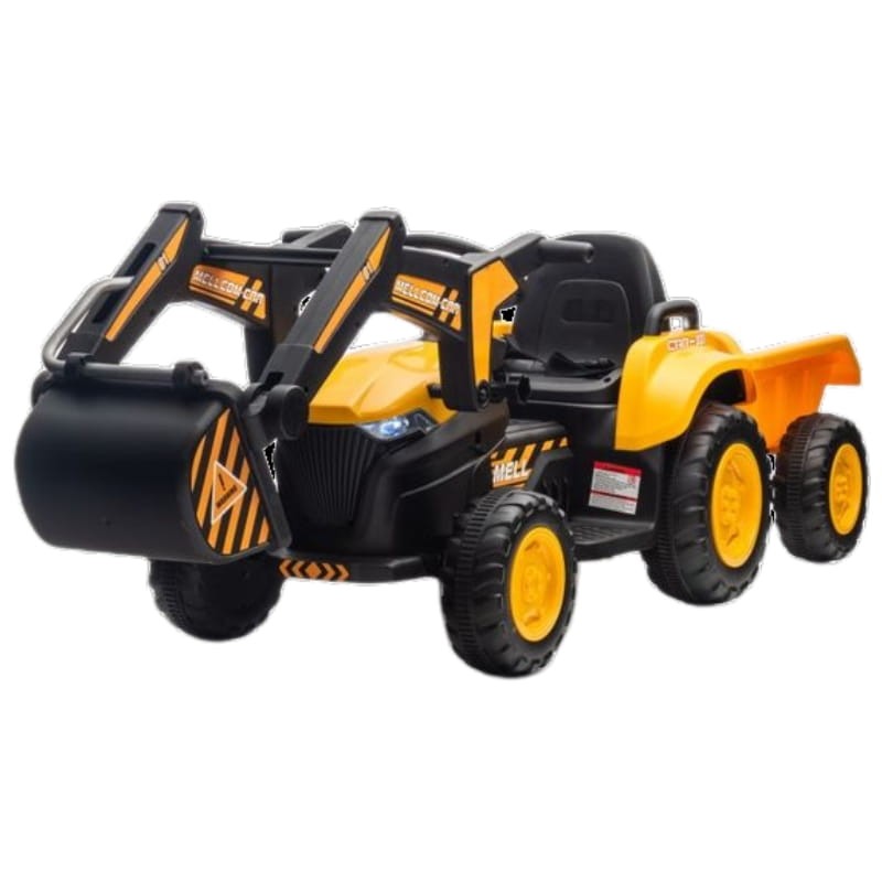 Excavadora con remolque Stone 12V Amarillo - Coche eléctrico para niños - Ítem