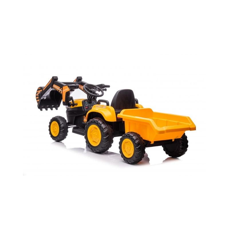 Excavadora con remolque Stone 12V Amarillo - Coche eléctrico para niños - Ítem2