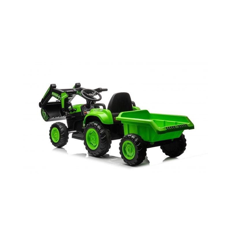 Excavadora con remolque Stone 12V Verde - Coche eléctrico para niños - Ítem2