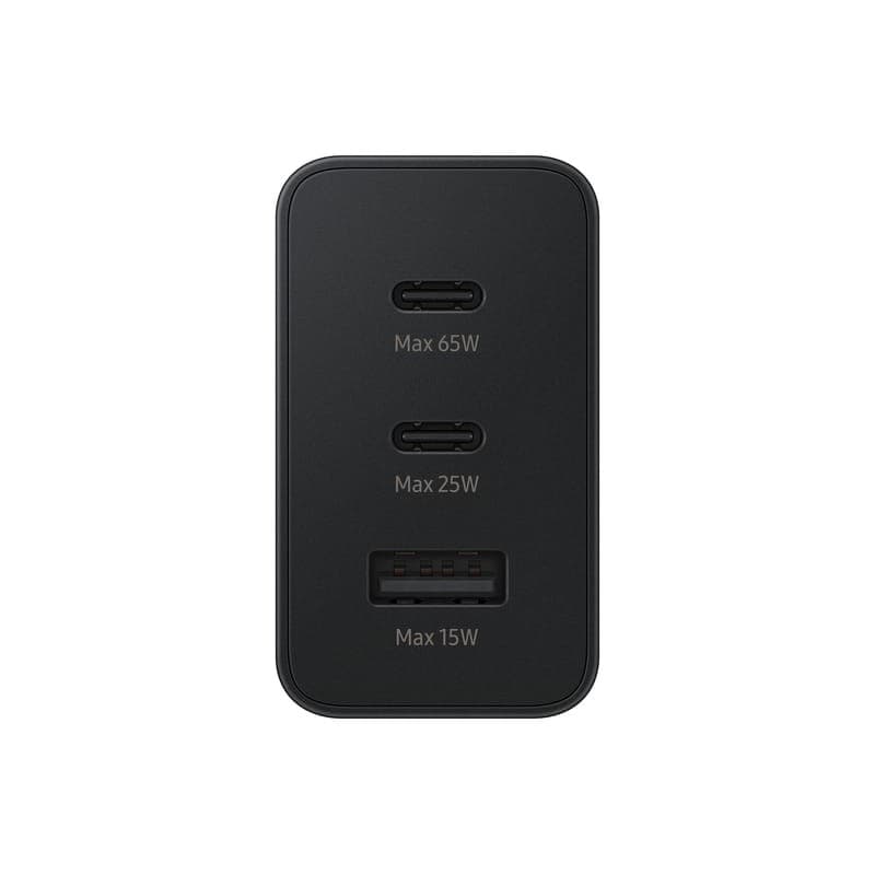 Cargador Samsung EP-T6530 Trio 65W Negro 3 Puertos USB