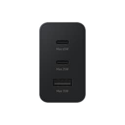 Cargador Samsung EP-T6530 Trio 65W Negro 3 Puertos USB
