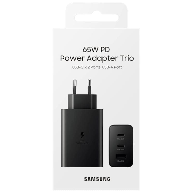 Cargador Samsung EP-T6530 Trio 65W Negro Caja