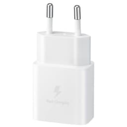 Vista frontal de Samsung EP-T1510N USB Tipo-C 15W Blanco - Cargador