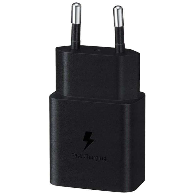 Vista frontal de Samsung EP-T1510N USB Tipo C 15W Negro - Cargador