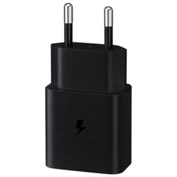 Vista frontal de Samsung EP-T1510XBEGEU USB Tipo C + Cable 15W  Negro - Cargador