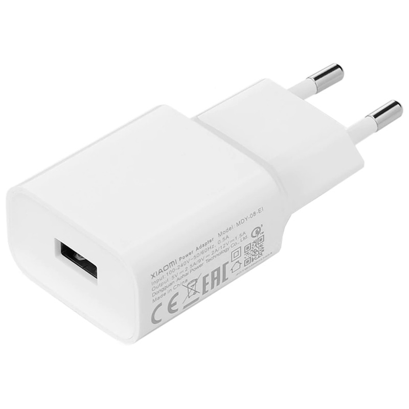 Carregador Xiaomi EU 2.5A Original Branco