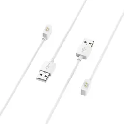 Cabo carregador USB branco com conector magnético para Xiaomi Smart Band 10 Pro 10 9 Pro 9 Active 9 8 Pro e Redmi Watch 6 5, compacto e leve