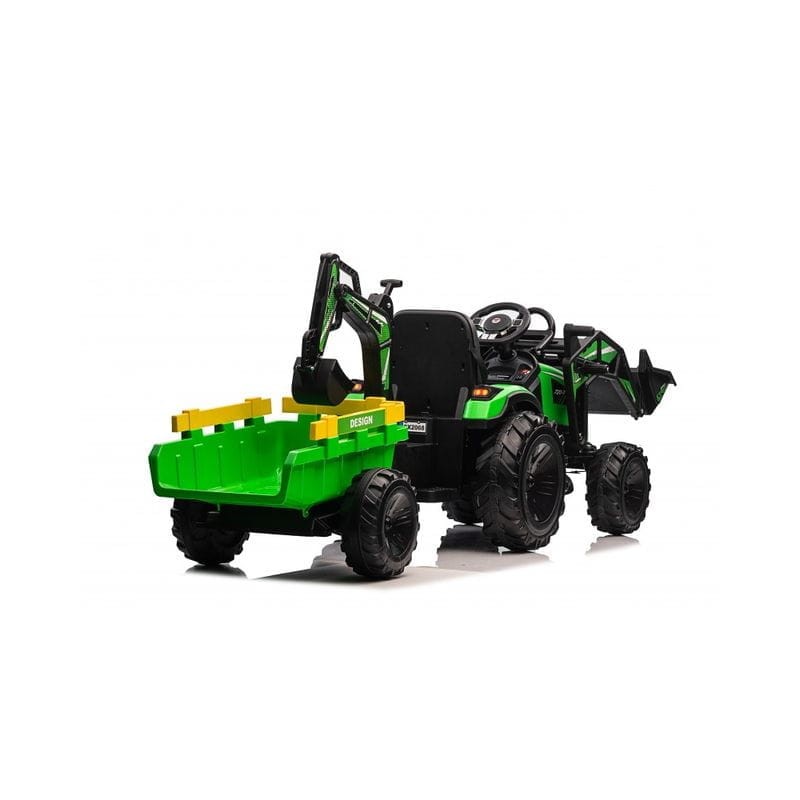 Pelleteuse avec remorque Diggy 24V Vert - Voitures électriques pour enfants - Ítem2