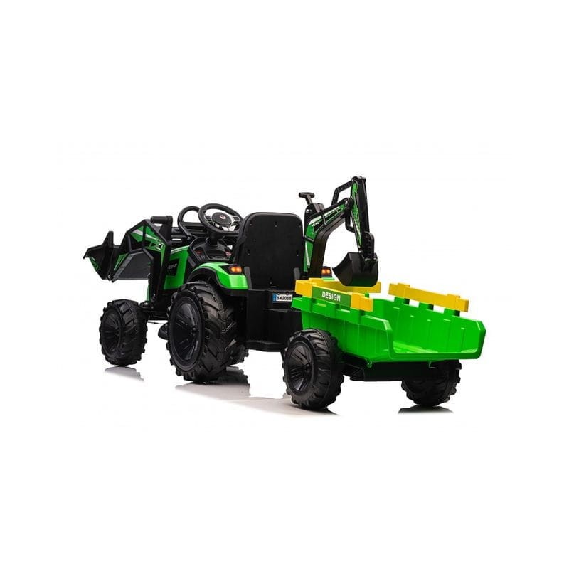 Pelleteuse avec remorque Diggy 24V Vert - Voitures électriques pour enfants - Ítem3