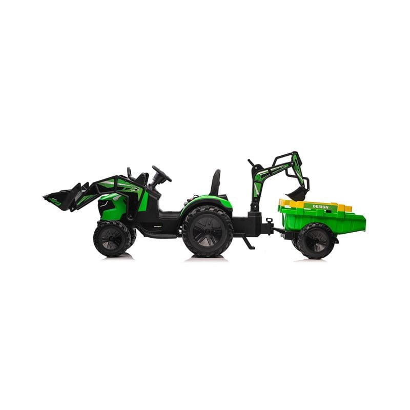 Pelleteuse avec remorque Diggy 24V Vert - Voitures électriques pour enfants - Ítem4