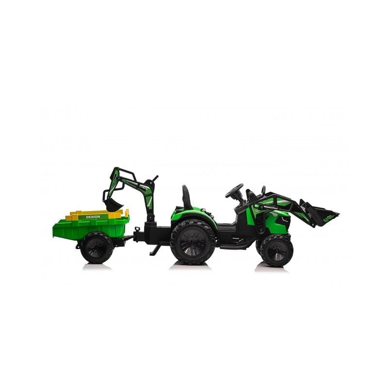 Pelleteuse avec remorque Diggy 24V Vert - Voitures électriques pour enfants - Ítem5