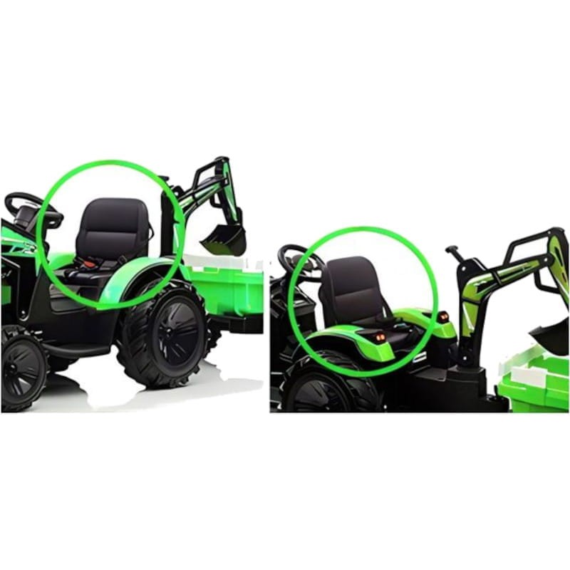Pelleteuse avec remorque Diggy 24V Vert - Voitures électriques pour enfants - Ítem7