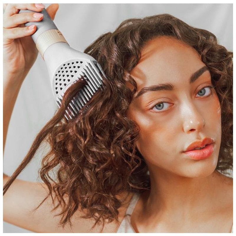 Moldeador multifunción Cecotec Bamba CeramicCare 14in1 AirGlam Champán - Ítem5
