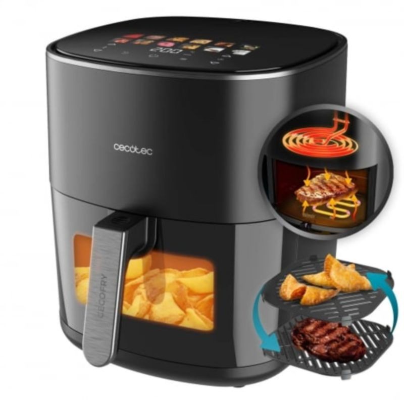Cecotec Cecofry&Grill Duoheat 6500 6.5 L 2200 W Negro - Freidora de Aire - Ítem3