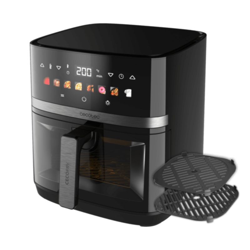 Cecotec Cecofry&Grill Duoheat 8000 Sencillo 8 L Independiente 2200 W Negro - Freidora de Aire - Ítem1