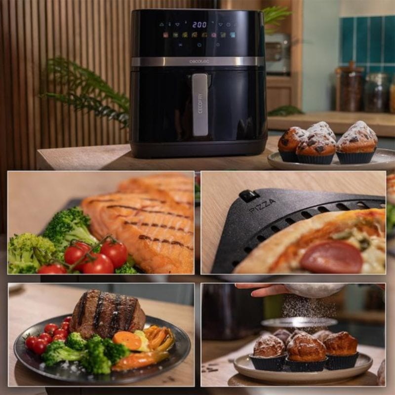 Cecotec Cecofry&Grill Duoheat 8000 Sencillo 8 L Independiente 2200 W Negro - Freidora de Aire - Ítem7
