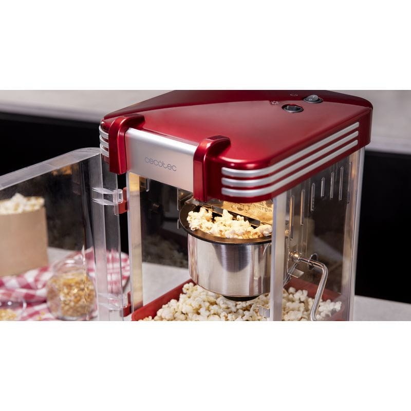 Cecotec Fun&Taste P'Corn Classic Palomitera Rojo/Acero 300 W y 0,5 L de  capacidad