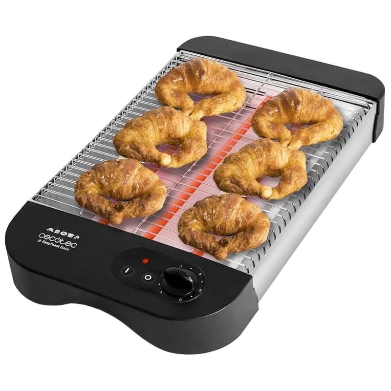 Cecotec Turbo EasyToast Basic - Torradeira Plana Preta - Item1
