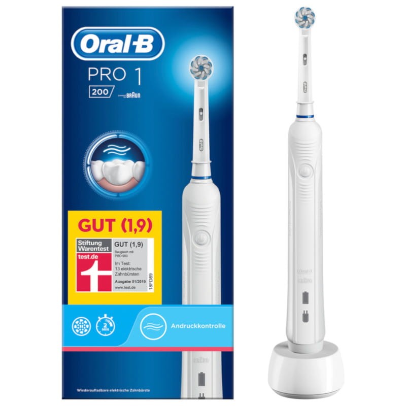 Braun Oral B Pro 1 200 White Toothbrush Oral B Electric Toothbrushes At The Best Price