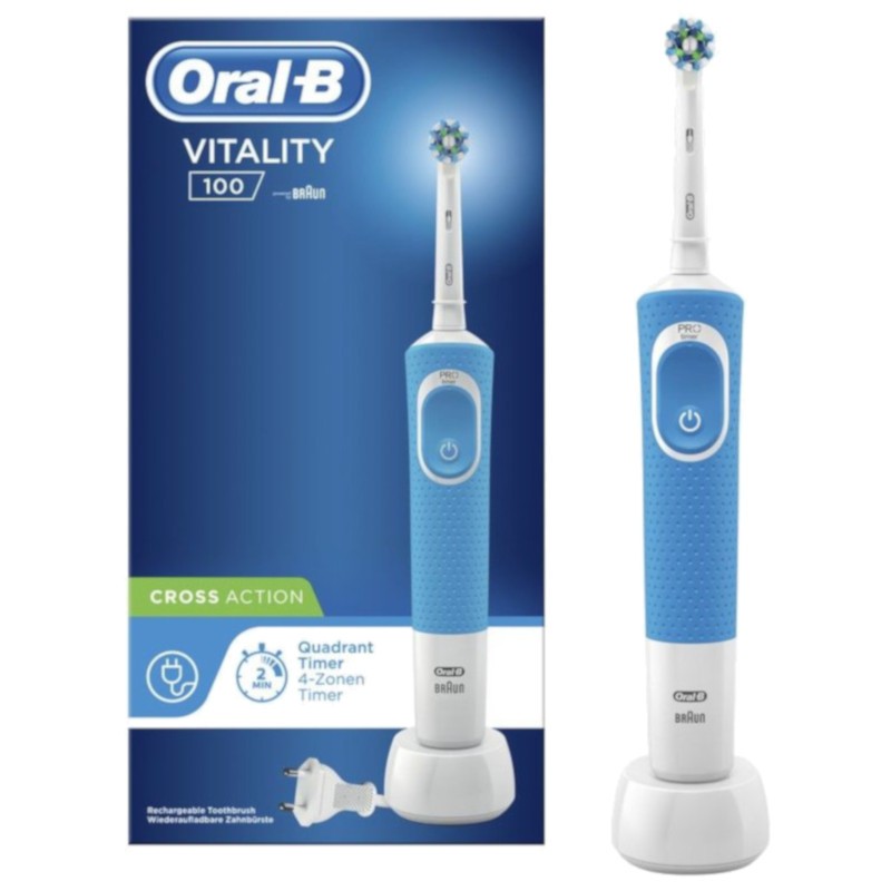 Escova de dentes Oral-B Vitality D100 CrossAction Azul - Item1