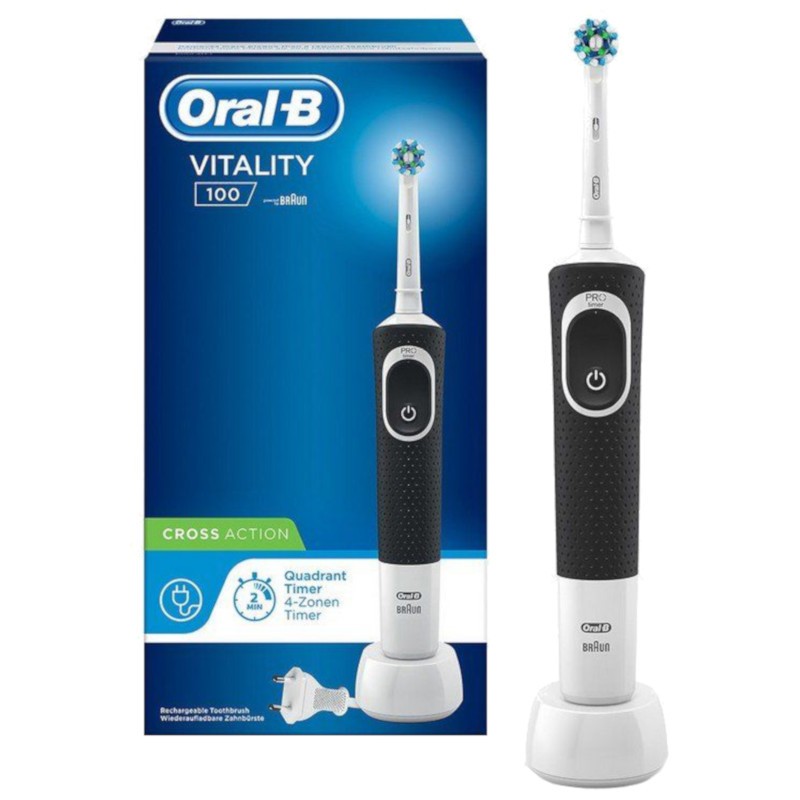 Cepillo de Dientes Oral-B Vitality D100 CrossAction Negro - Ítem1